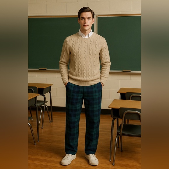 PacSun Original Jogger Tartan Plaid Pants Men’s M Academia Preppy Dark Fairy - Picture 1 of 9